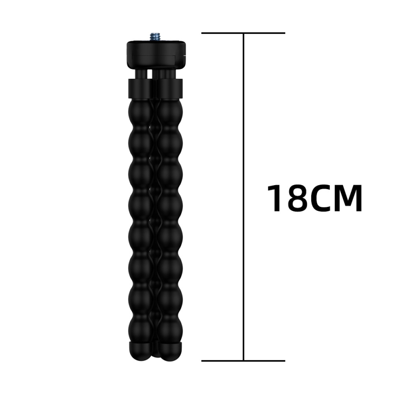 Επιτραπέζιος ευέλικτος τρίποδας με κεφαλή πανόραμα-κλίσης για κινητά τηλέφωνα, σώμα από σιλικόνη και κράμα αλουμινίου