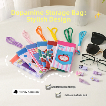 Náhradná taška na okuliare na krk s priehradkou na kartu, prenosná PU taška na okuliare, unisex, priedušná, ultra ľahká