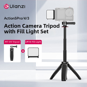 Ulanzi MT-09 Mini Rozšíriteľný statív pre DJI Action 6/5 Pro/4 – ABS + hliník, 3 sekcie, nosnosť 1 kg, hmotnosť 74 g, zložená výška 12,7 cm