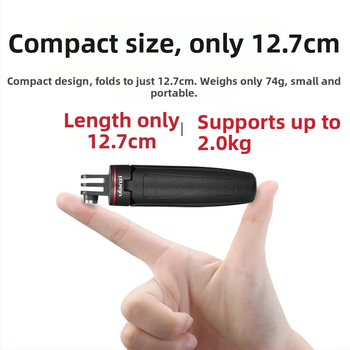 Ulanzi MT-09 Mini Rozšíriteľný statív pre DJI Action 6/5 Pro/4 – ABS + hliník, 3 sekcie, nosnosť 1 kg, hmotnosť 74 g, zložená výška 12,7 cm
