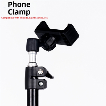 Pipe pan/tilt držiak pre mobilný telefón, 1/4" závit, plastový materiál, pre živé vysielanie, prispôsobiteľný