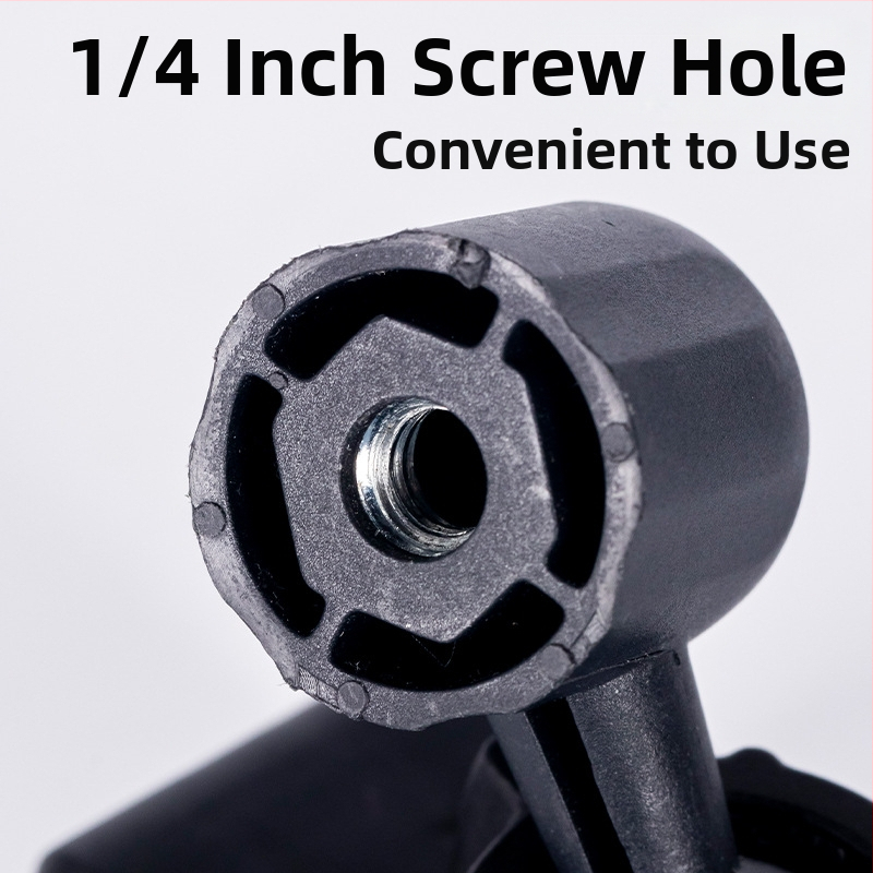 Pipe pan/tilt držiak pre mobilný telefón, 1/4" závit, plastový materiál, pre živé vysielanie, prispôsobiteľný