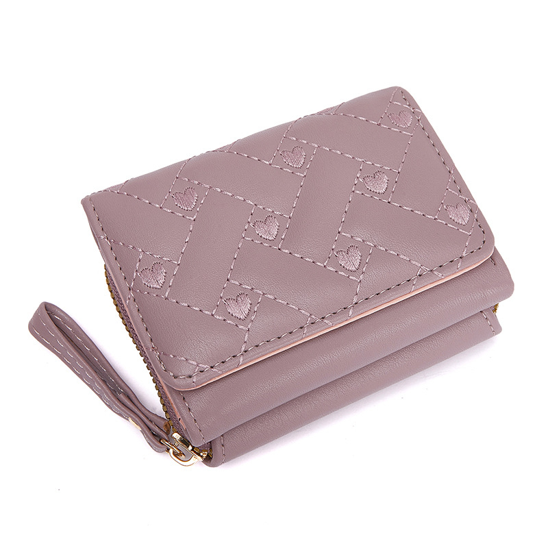 Dámska krátka PU peňaženka, mestský jednoduchý štýl, plaid vzor, bez podšívky, ultra ľahký držiteľ kariet