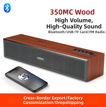 Desktop Bluetooth reproduktor, drevené puzdro, USB napájaný, 2 reproduktory, 3W výkon