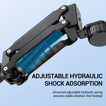 YUNKU K06c Braț amortizor cu ventuză electric pentru Pocket 2/3, GoPro și camere de acțiune – aliaj de aluminiu