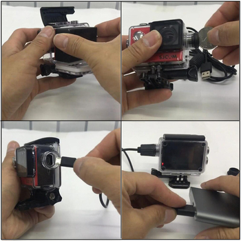 SJ4000/SJ7000 vodotesný nabíjací obal pre akčné kamery – obsahuje nabíjací obal, vodotesný konektor a nabíjací kábel