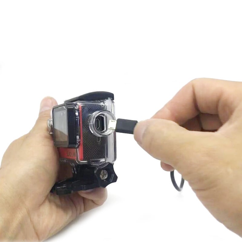 SJ4000/SJ7000 vodotesný nabíjací obal pre akčné kamery – obsahuje nabíjací obal, vodotesný konektor a nabíjací kábel