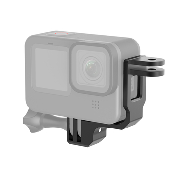 GoPro вертикална стойка за видеозаснемане — центриран Live Vlog, метал, модел AL19A; съвместим с GoPro 12/11/10/9/8/7/6/5/4 и други спортни камери; печат на логото възможен; поддържа монолитен монтаж