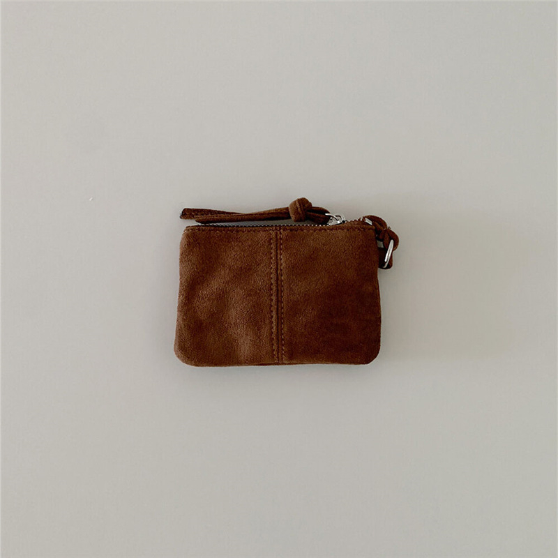 Mini peňaženka na zaväzovanie na krk, leopardný vzor, plyšový materiál, dámsky street štýl, púzdro na rúž a mince, jar 2025