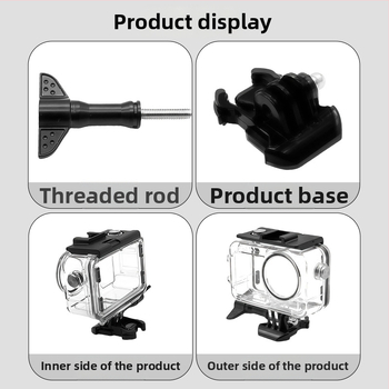 Водоустойчива защитна обвивка за DJI Action 3/4/5 Pro – прозрачен поликарбонат, устойчив на корозия, съвместима с Action 3/4/5 Pro