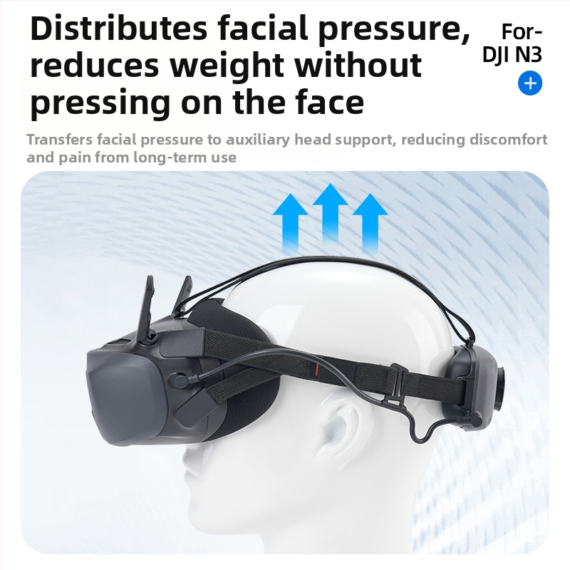 Ochranný pás na hlavu pre DJI Avata okuliare, EVA pena/nylon, model 1474700, s potlačeným logom