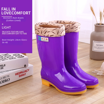 Moterų lietaus batai Hongxinglong, plastinės viršutinės dalies, žemas vamzdelis
