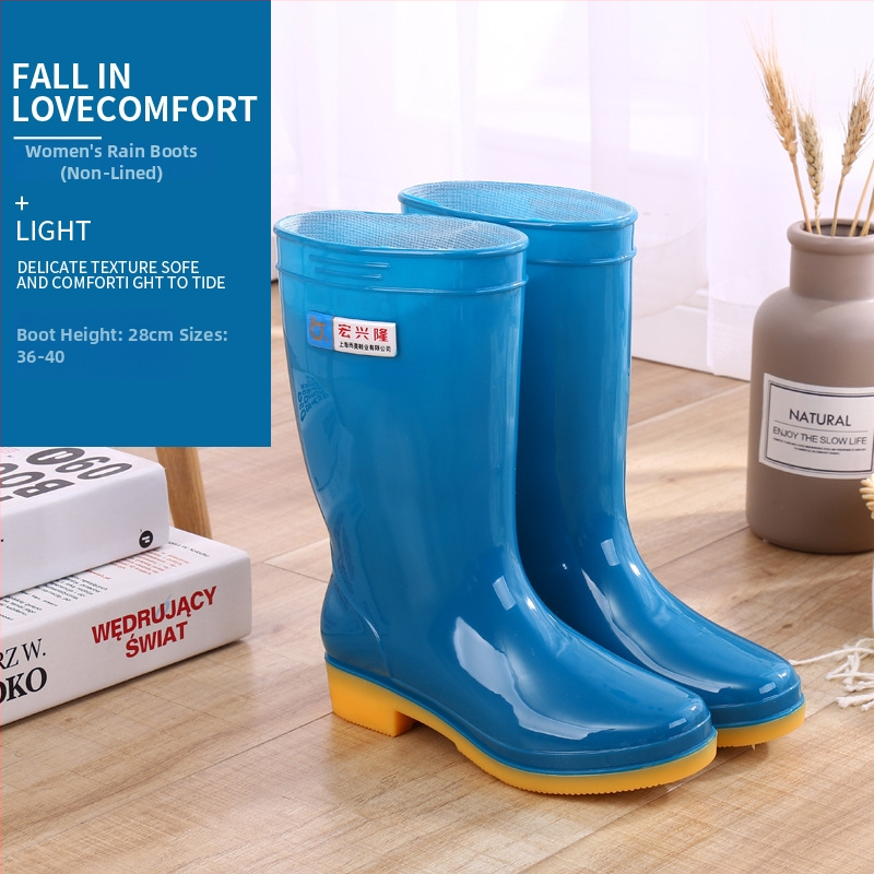 Moterų lietaus batai Hongxinglong, plastinės viršutinės dalies, žemas vamzdelis