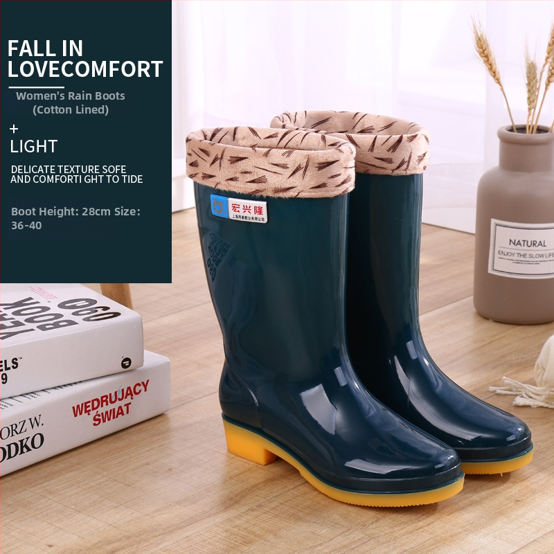 Moterų lietaus batai Hongxinglong, plastinės viršutinės dalies, žemas vamzdelis