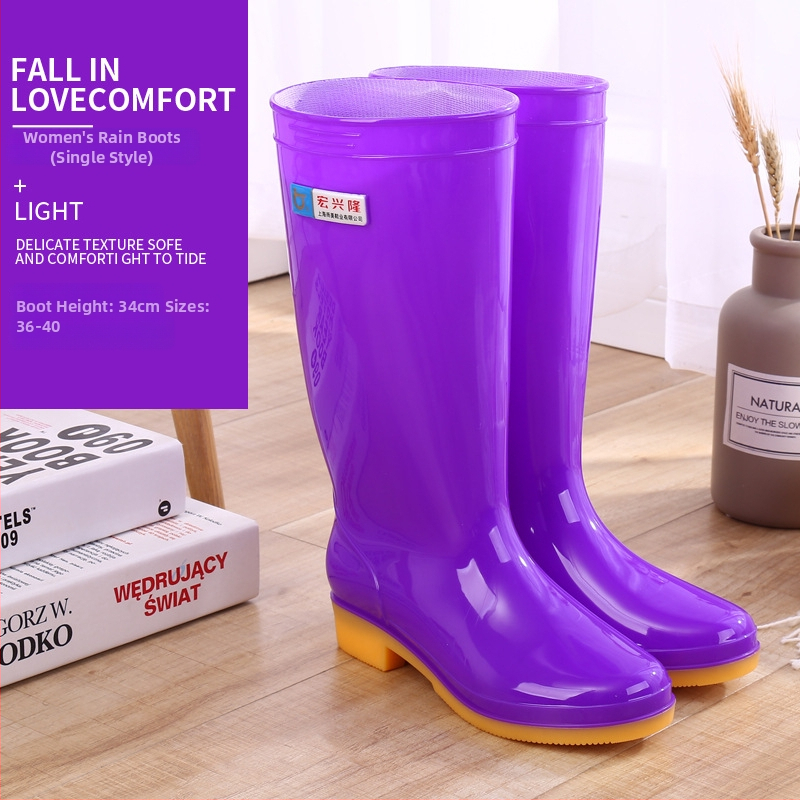 Moterų lietaus batai Hongxinglong, plastinės viršutinės dalies, žemas vamzdelis