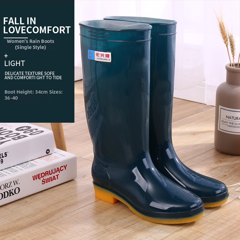 Moterų lietaus batai Hongxinglong, plastinės viršutinės dalies, žemas vamzdelis