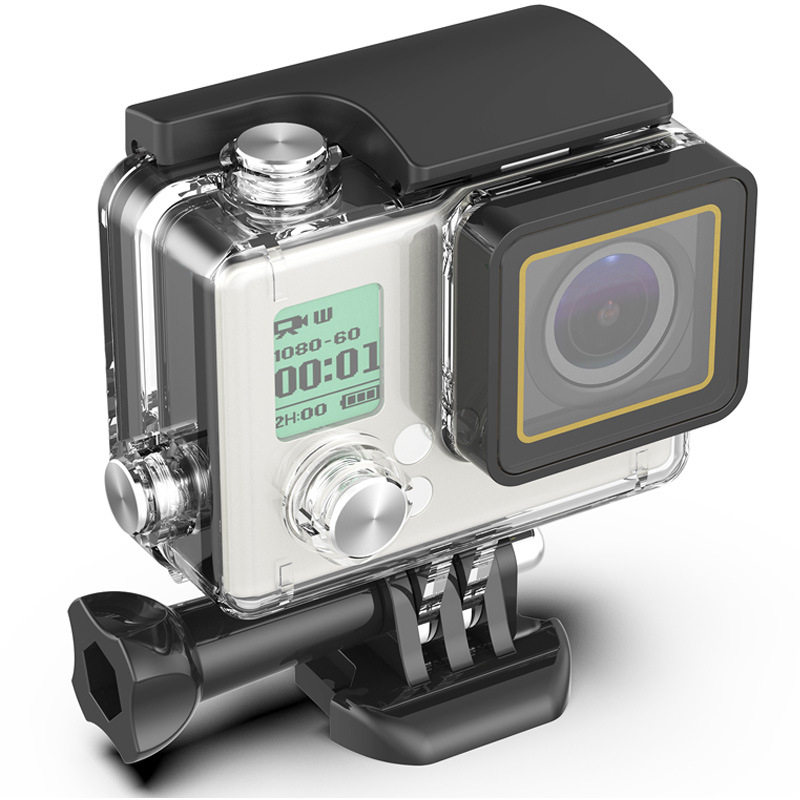 Carcasă GoPro Hero4 impermeabilă, Carcasă PC, Logo imprimat, Potrivită pentru Hero4