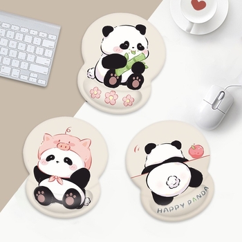 Panda podloga za zglob miša, Cartoon Panda, prirodna guma, jednostrana, toplinski prijenos, otisak loga