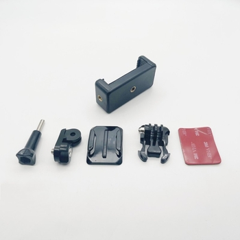 Στήριγμα τηλεφώνου σε κράνος μοτοσικλέτας – περιστρεφόμενος κλιπ για οριζόντιες/κατακόρυφες λήψεις, GR19, PC σώμα, γενική συμβατότητα, σετ 65 τεμαχίων