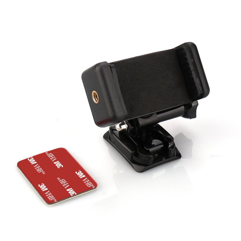 Στήριγμα τηλεφώνου σε κράνος μοτοσικλέτας – περιστρεφόμενος κλιπ για οριζόντιες/κατακόρυφες λήψεις, GR19, PC σώμα, γενική συμβατότητα, σετ 65 τεμαχίων