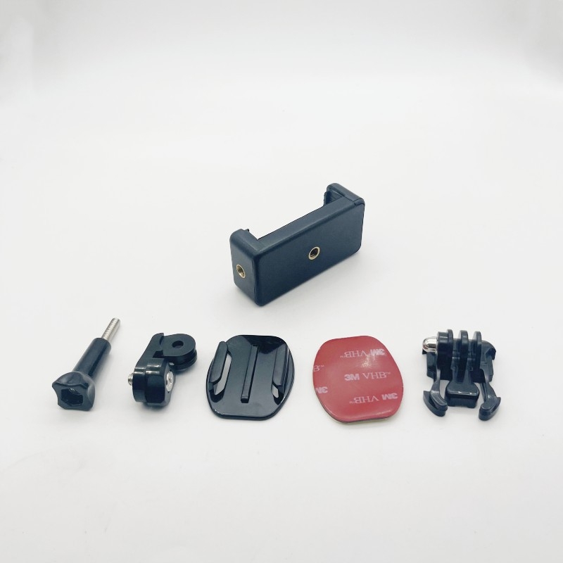 Στήριγμα τηλεφώνου σε κράνος μοτοσικλέτας – περιστρεφόμενος κλιπ για οριζόντιες/κατακόρυφες λήψεις, GR19, PC σώμα, γενική συμβατότητα, σετ 65 τεμαχίων