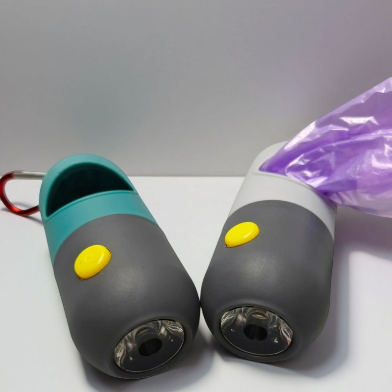 LED диспенсер за торбички с отпадъци за домашни любимци - висящ портативен капсулен дизайн, пластмасов модел CZ-61