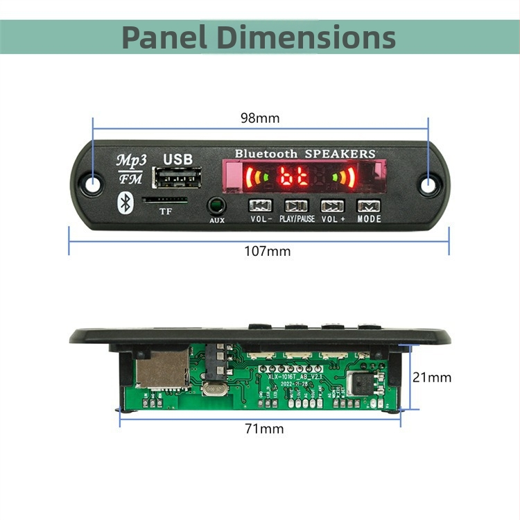 Difuzor Bluetooth cu decodor MP3 și modul TWS, placă de decodare audio pentru mașină cu funcție radio, 12V