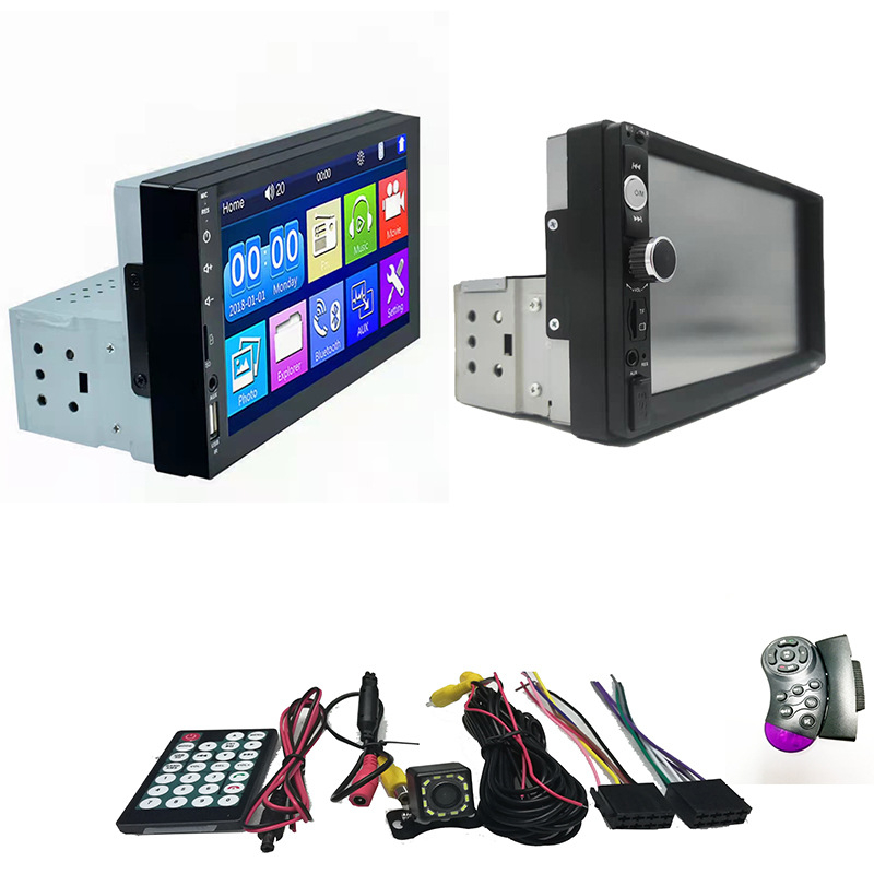 Automobilio MP5 multimedių grotuvė, universalus 1DIN/2DIN, Bluetooth, LCD ekranas, 64GB atmintis