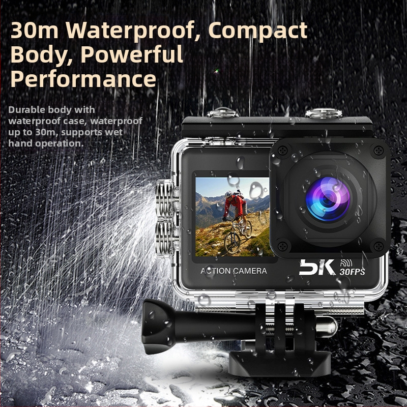 Create vision M60TR akčná kamera so stabilizáciou 4K, 2,0-palcový LCD, TF karta pre ukladanie, 90 minút výdrže batérie