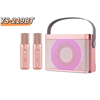 Ολοκληρωμένο Ασύρματο Bluetooth Καραόκε Ηχείο με LED Φώτα Φανάρι και Δύο Μικρόφωνα (Bluetooth 5.1 • ≤10W • 60 Hz–15 kHz • 2000–4000 mAh • Αναπαραγωγή 3–5 ωρών)