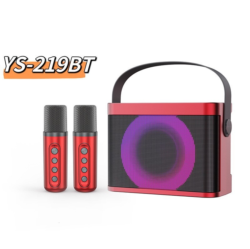 Ολοκληρωμένο Ασύρματο Bluetooth Καραόκε Ηχείο με LED Φώτα Φανάρι και Δύο Μικρόφωνα (Bluetooth 5.1 • ≤10W • 60 Hz–15 kHz • 2000–4000 mAh • Αναπαραγωγή 3–5 ωρών)
