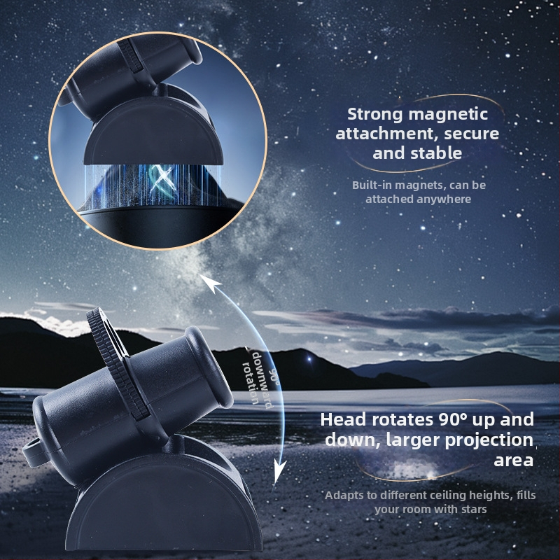 Zemes un Mēness projekcijas lampiņa fotorekvizītam, atmosfēras nakts gaisma, torņa stila dizains; uzstādīšana: karājamā, sienas stiprinājums, galda, grīdas statīvs; zīmols L.y