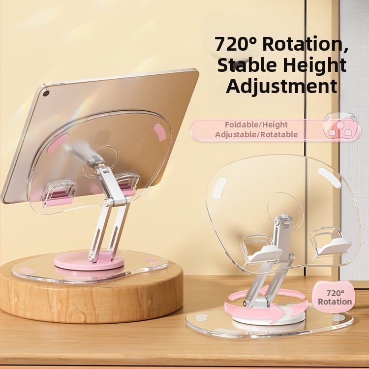 Q16 držač za tablet — metalni sklopivi stolni držač s rotacijom od 360°, univerzalna kompatibilnost, težina 208 g