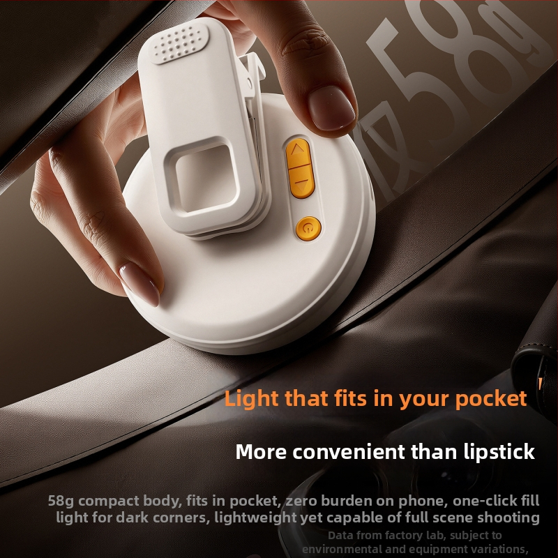 Klip svetla pre telefón — 37 LED, 3W, nastaviteľná farebná teplota 2500K–9900K, DC 3,7V, prenosné LED svetlo pre selfies, vonkajšie snímanie a live stream