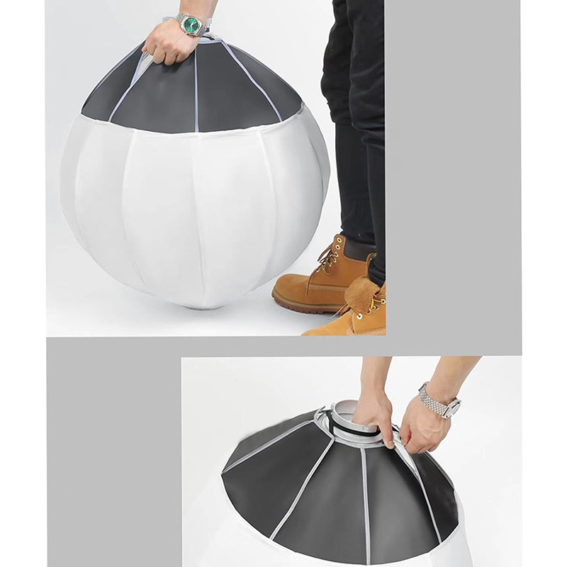 Mäkké svetelné guličkové svetlo pre fotografiu - Model 1-111, Plastová konštrukcia, Nosnosť 6–10 kg, Vhodné pre fotografiu a živé vysielanie