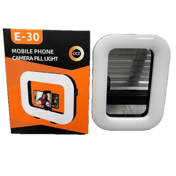 E300 LED kružno svjetlo za vanjsku prijenos uživo – prijenosno dopunsko svjetlo za fotografiju, snaga ispod 10W, Type-C napajanje