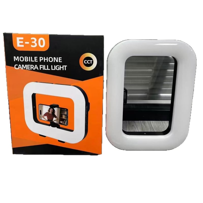 E300 LED kružno svjetlo za vanjsku prijenos uživo – prijenosno dopunsko svjetlo za fotografiju, snaga ispod 10W, Type-C napajanje