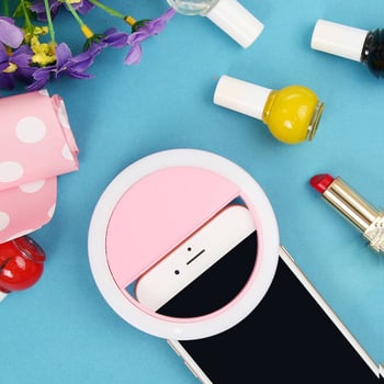 LED rasvjeta za dopunu za mobitel, mini prijenosna kružna selfie svjetiljka s ugrađenom baterijom, ručna uporaba, 5V, ispod 10W, model 0055