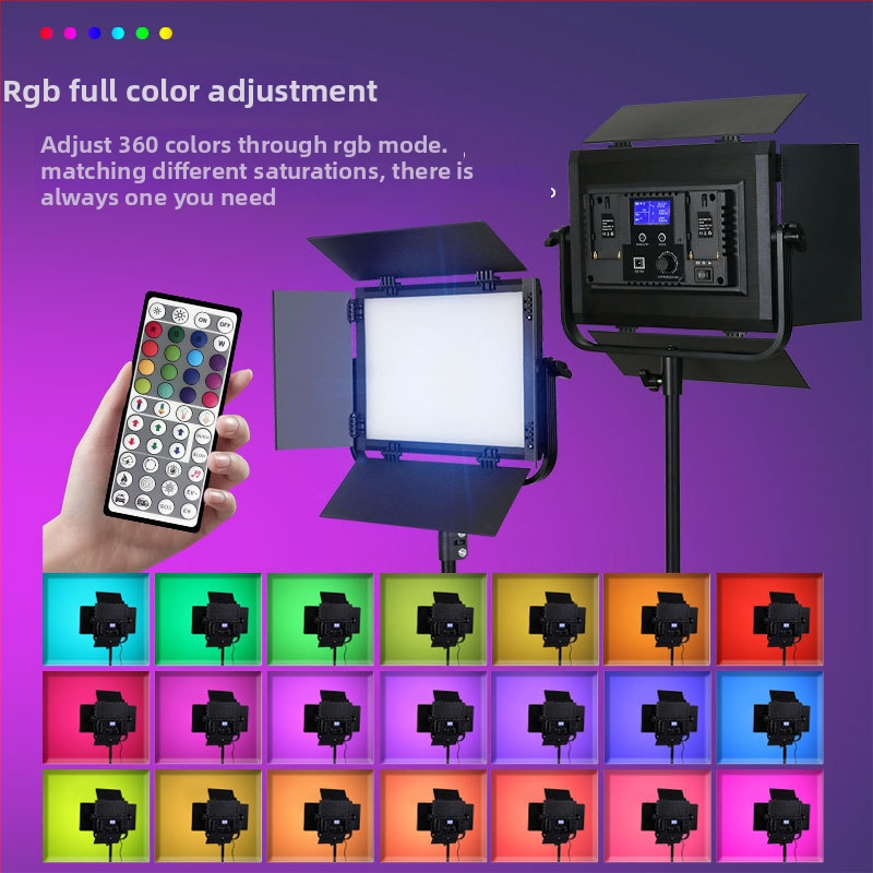 RGB LED svetlo pre živé vysielanie a fotografovanie – 50W, 3200–5600K, 110–240V, stmievateľné, RGB farby, dosah 3–5 m