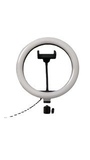 Φωτιστικό LED δαχτυλιδιού για φωτογραφία με βάση για κινητό και τρίποδο, φορητό, 2700K, ρυθμιζόμενη φωτεινότητα και θερμοκρασία χρώματος