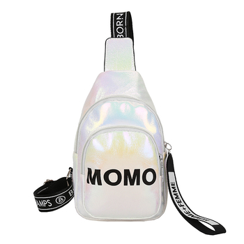 Ženska crossbody torba s momo slovnim motivom, korejskog stila, mekani PU, ljeto 2024, zatvarač, unutarnji džep za telefon, 3D vanjski dizajn