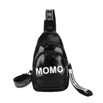 Ženska crossbody torba s momo slovnim motivom, korejskog stila, mekani PU, ljeto 2024, zatvarač, unutarnji džep za telefon, 3D vanjski dizajn