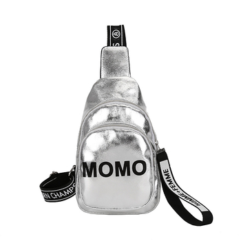 Ženska crossbody torba s momo slovnim motivom, korejskog stila, mekani PU, ljeto 2024, zatvarač, unutarnji džep za telefon, 3D vanjski dizajn