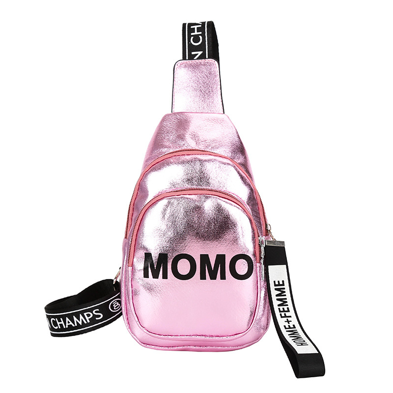 Ženska crossbody torba s momo slovnim motivom, korejskog stila, mekani PU, ljeto 2024, zatvarač, unutarnji džep za telefon, 3D vanjski dizajn
