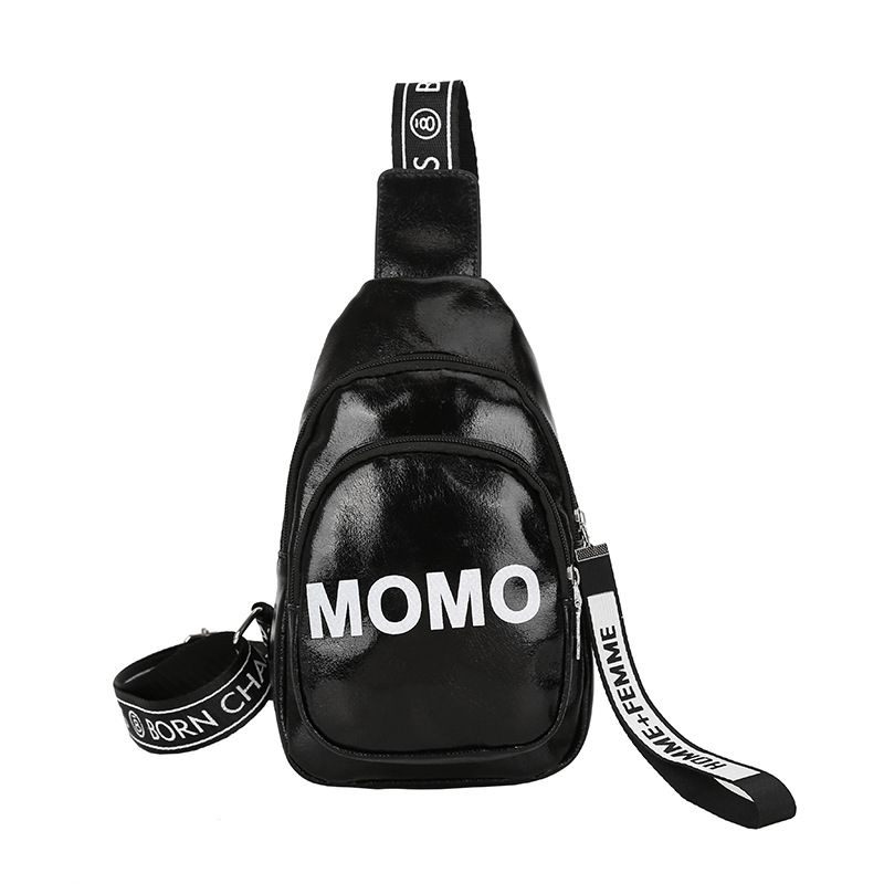 Ženska crossbody torba s momo slovnim motivom, korejskog stila, mekani PU, ljeto 2024, zatvarač, unutarnji džep za telefon, 3D vanjski dizajn