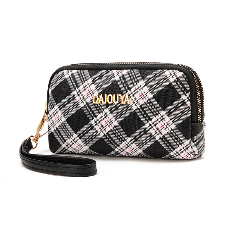 Ženska clutch torbica sa zatvaračem na zip, PU materijal, vodoravni kvadratni oblik, unutarnji džep za mobitel i ID karticu, podstava od poliester.