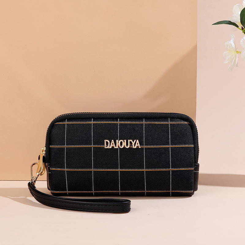 Ženska clutch torbica sa zatvaračem na zip, PU materijal, vodoravni kvadratni oblik, unutarnji džep za mobitel i ID karticu, podstava od poliester.