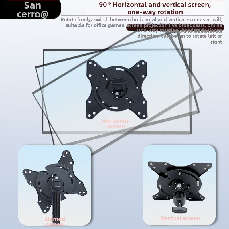 Rotujúci LCD monitorový stojan na stôl | Materiál: SPCC, Hmotnosť: 2 kg, Montážne príslušenstvo v balení