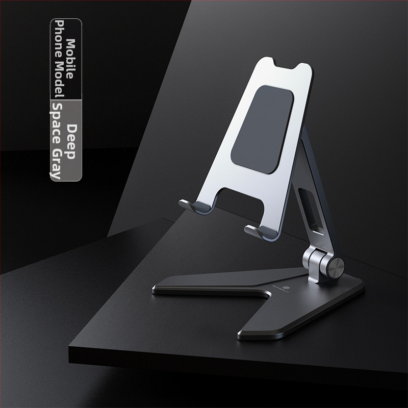 Suport pentru telefon și tabletă din aliaj de aluminiu, cu mecanism de ridicare pliabil, rotativ, 177 g, compatibil cu dispozitive Apple