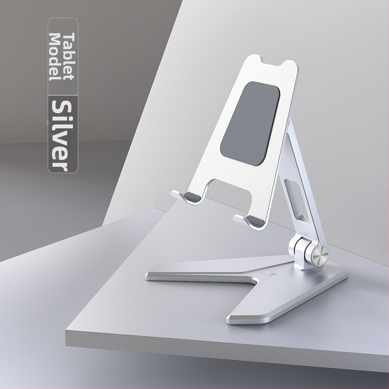 Suport pentru telefon și tabletă din aliaj de aluminiu, cu mecanism de ridicare pliabil, rotativ, 177 g, compatibil cu dispozitive Apple